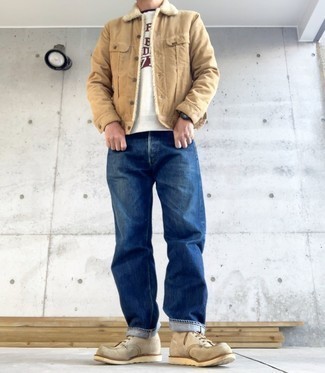 Как носить свитшот с джинсами мужчине