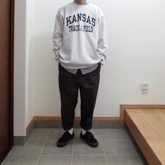 Как носить свитшот с рубашкой с длинным рукавом мужчине