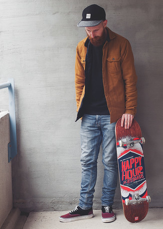 Как носить свитшот с курткой-рубашкой мужчине