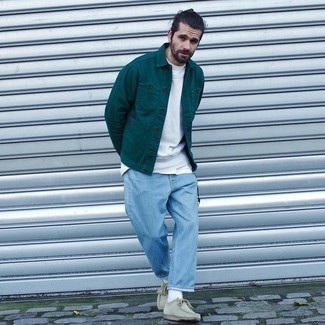 Как носить свитшот с курткой-рубашкой мужчине