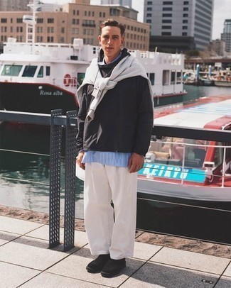 Как носить свитшот с ветровкой мужчине