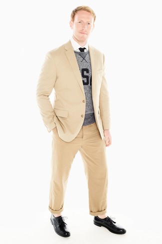 Какие туфли дерби носить с светло-коричневым пиджаком