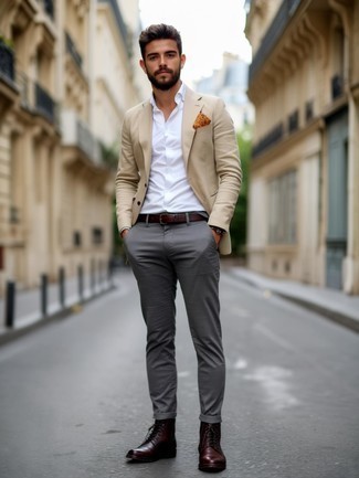 С чем носить светло-коричневый пиджак мужчине