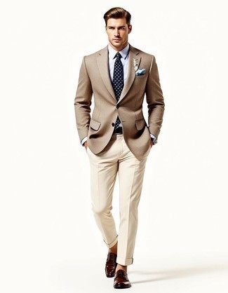 С чем носить светло-коричневый пиджак мужчине