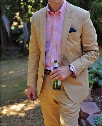 С чем носить светло-коричневый пиджак мужчине
