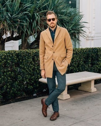 Какие оксфорды носить с светло-коричневым пиджаком