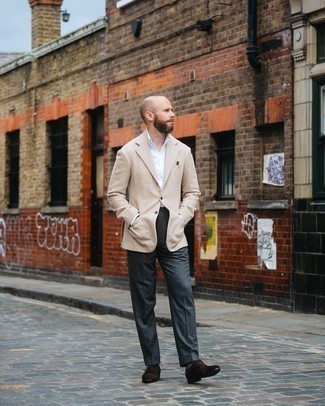 Какие оксфорды носить с светло-коричневым пиджаком