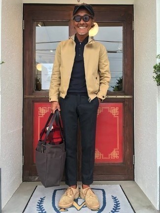 Какие бомберы носить с светло-коричневыми брогами