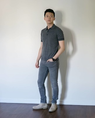 С чем носить светло-коричневые ботинки челси мужчине