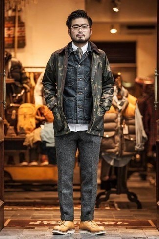 С чем носить светло-коричневые туфли дерби