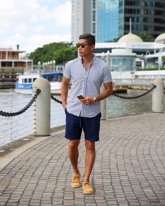 Какие шорты носить с светло-коричневыми туфлями дерби