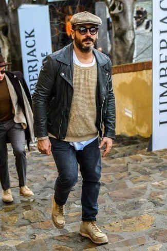 С чем носить светло-коричневую кепку мужчине