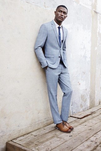 С чем носить светло-коричневые кожаные броги