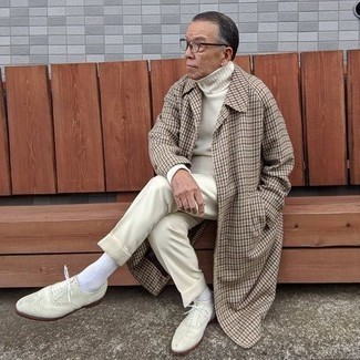 С чем носить светло-коричневые кожаные броги