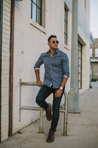 С чем носить светло-коричневые кожаные часы мужчине осень