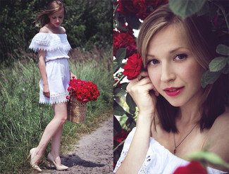 Какие повседневные платья носить с светло-коричневыми туфлями