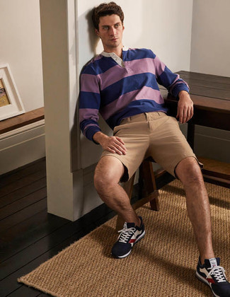 С чем носить светло-коричневые шорты мужчине