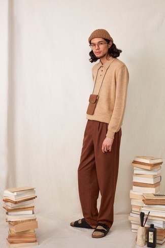 С чем носить светло-коричневые носки мужчине