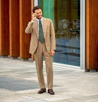 Какие оксфорды носить с светло-коричневым костюмом