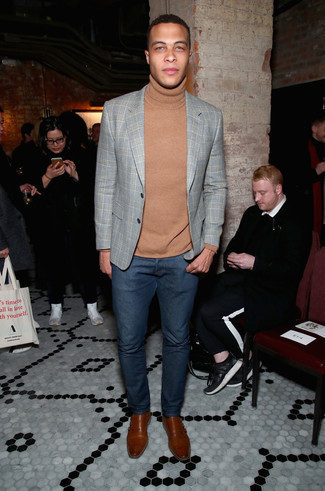 Какие монки носить с светло-коричневой водолазкой