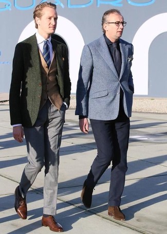 С чем носить светло-коричневый шерстяной жилет