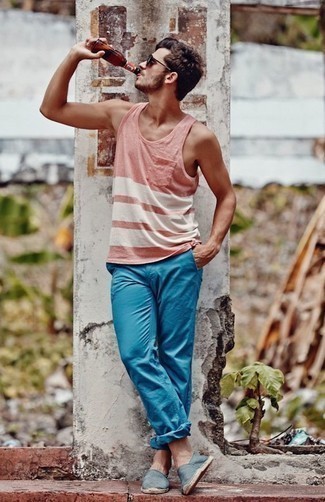 Как носить майку с эспадрильями мужчине