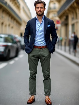 Как носить лоферы с кисточками с пиджаком