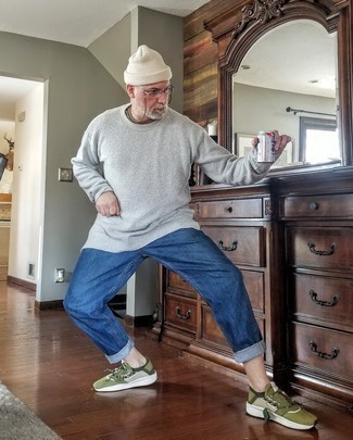 С чем носить темно-бирюзовые кроссовки мужчине