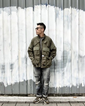 С чем носить темно-бирюзовые кроссовки мужчине