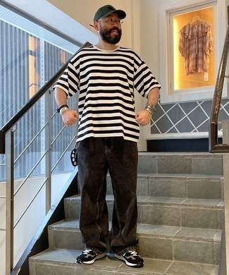 С чем носить темно-бирюзовую бейсболку мужчине