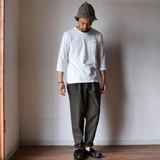 С чем носить темно-бирюзовую панаму мужчине