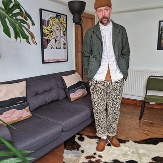 С чем носить темно-бирюзовый хлопковый пиджак мужчине