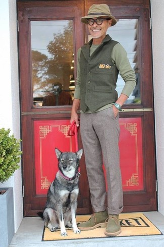 С чем носить темно-бирюзовые ботинки дезерты