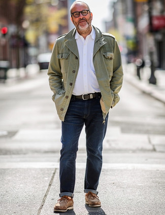 С чем носить темно-бирюзовую куртку мужчине