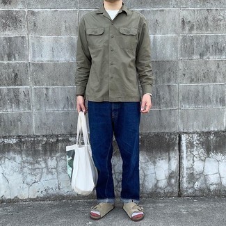 С чем носить темно-бирюзовую рубашку мужчине