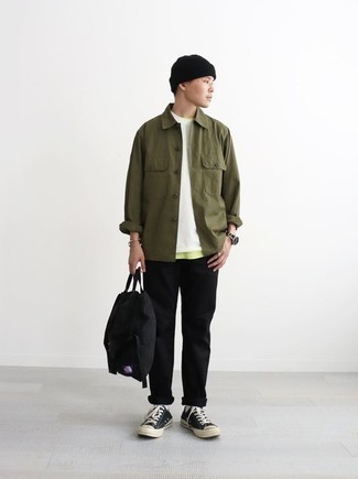 С чем носить темно-бирюзовую рубашку мужчине