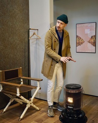 С чем носить темно-бирюзовые кеды мужчине