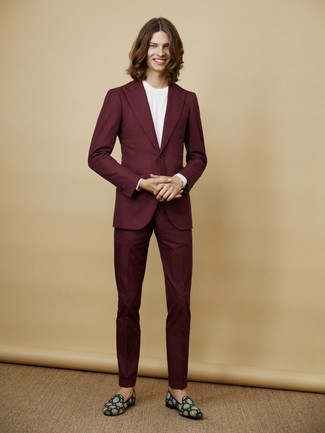 С чем носить темно-бирюзовые замшевые лоферы мужчине