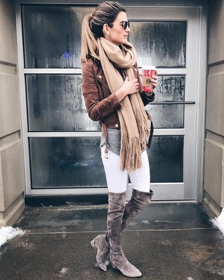 С чем носить табачную косуху женщине