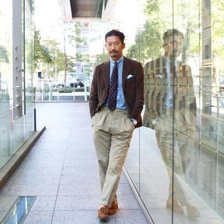 Какие брюки карго носить с табачным пиджаком