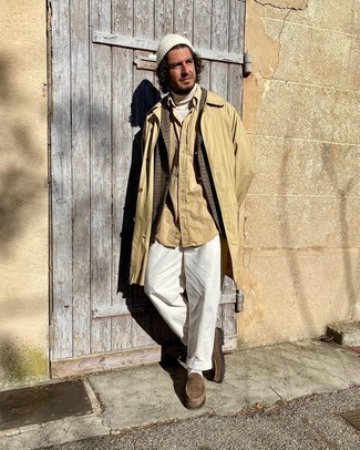 Какие лоферы носить с табачным пиджаком мужчине