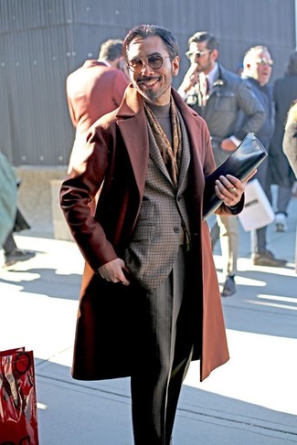 Какие длинные пальто носить с табачным пиджаком