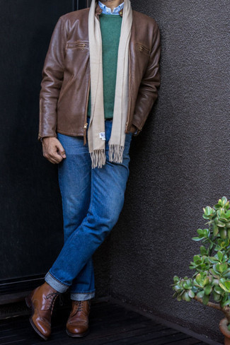 Какие бомберы носить с табачными ботинками броги