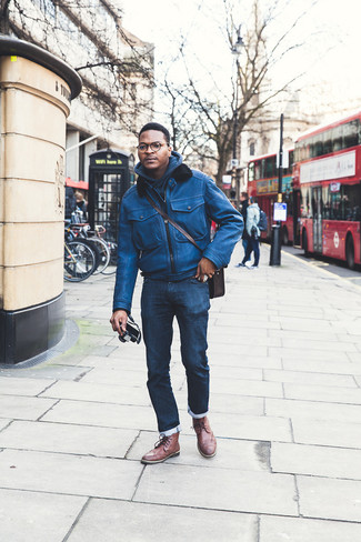 Какие джинсы носить с табачными ботинками броги