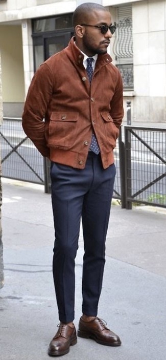 Какие бомберы носить с табачными брогами