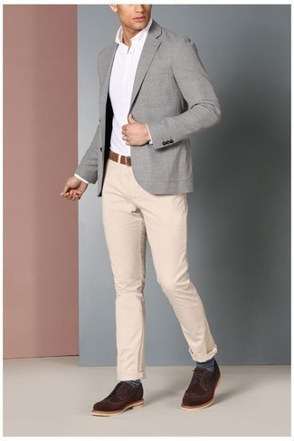 Какие брюки чинос носить с табачными брогами