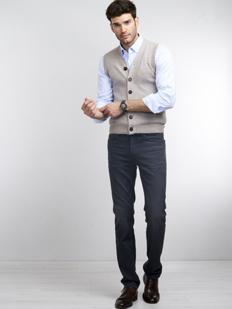 Какие джинсы носить с табачными брогами