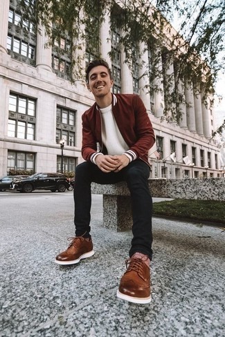 Какие джинсы носить с табачными брогами