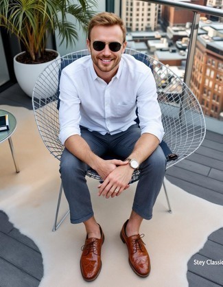 С чем носить табачные броги