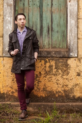 Какие парки носить с табачными брогами